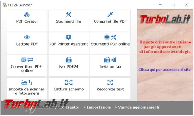 PDF24 programma tuttofare creazione, conversione compressione file PDF