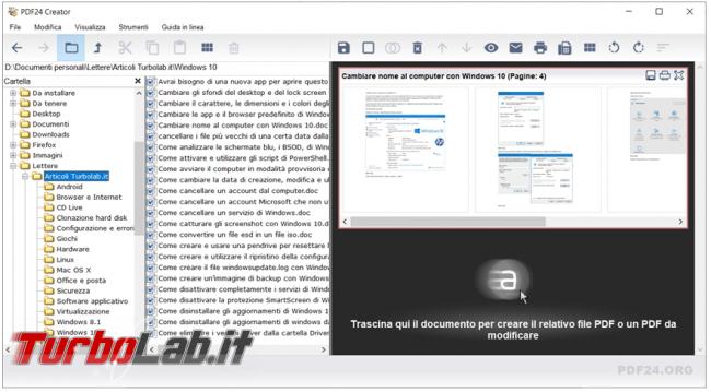PDF24 programma tuttofare creazione, conversione compressione file PDF