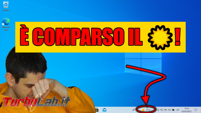 Perché è comparsa icona sole PC Windows 10? Come si nasconde/disattiva Notizie interessi? (video) - comparso sole desktop windows 10 news and interest