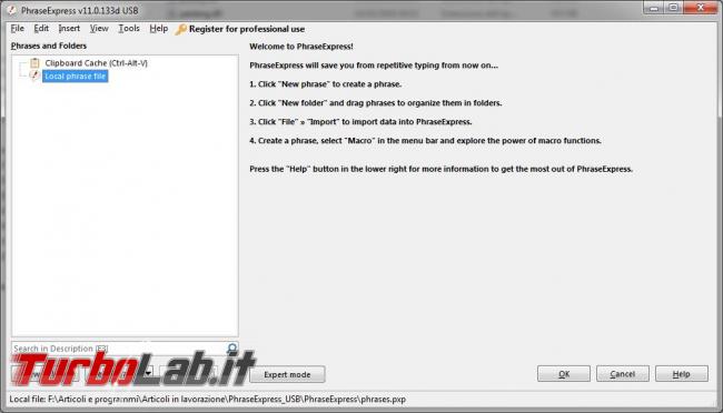 PhraseExpress facilita velocizza l’inserimento testi predefiniti qualsiasi documento applicazione Web