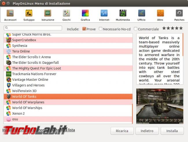 PlayOnLinux ti permette usare molti giochi programmi Windows Ubuntu