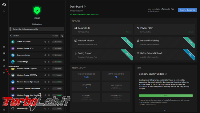 Portmaster: firewall -blocker molto altro