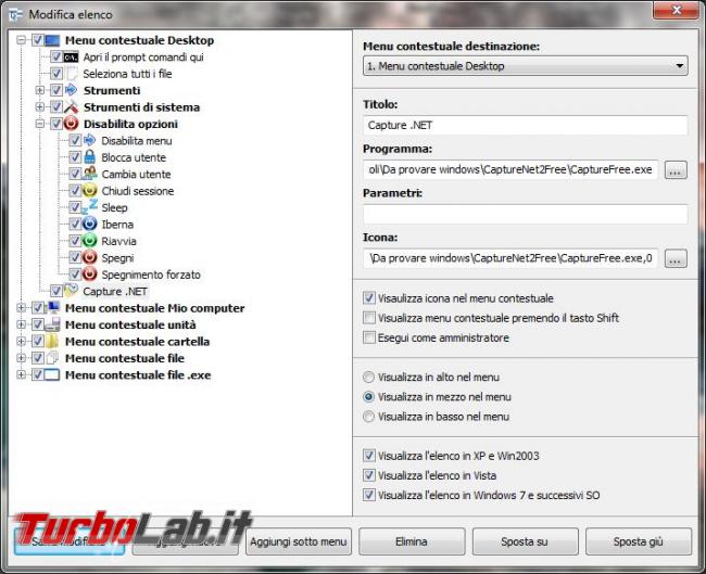 Potenziare menu contestuali Windows