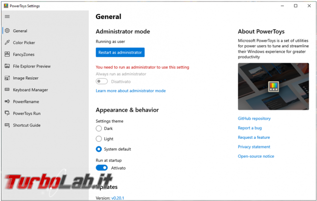 PowerToys aggiunge Windows 10 set nuove funzionalità