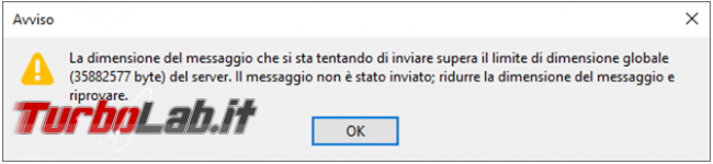 principali messaggi d’errore quando spedite email