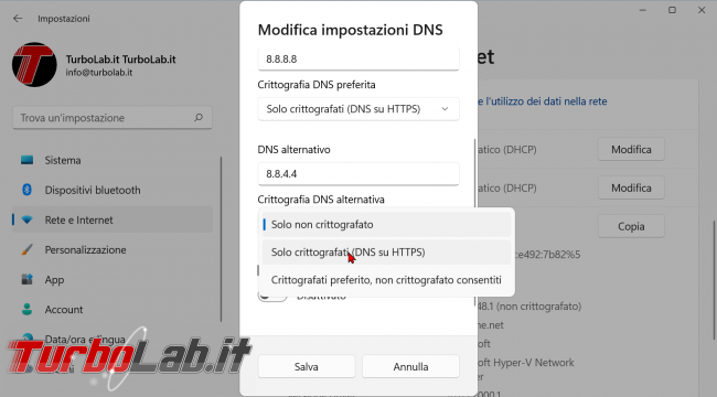 Privacy Windows 11: come attivare DNS over HTTPS (DoH) nascondere siti visti lavoro - zShotVM_1635586315