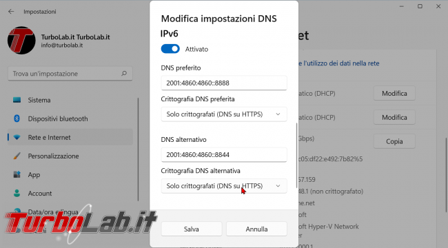 Privacy Windows 11: come attivare DNS over HTTPS (DoH) nascondere siti visti lavoro - zShotVM_1635586391