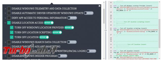 Privacy.sexy, sito raccoglie script gestire migliorare privacy sicurezza Windows 10