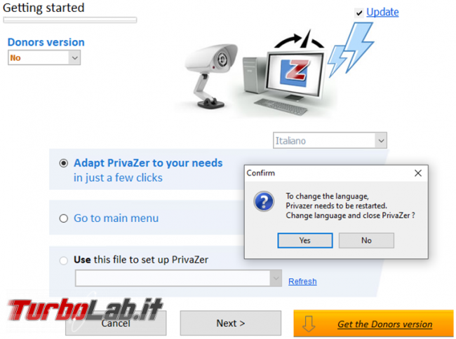 Privazer avrai pulizia completa sistema operativo massima privacy