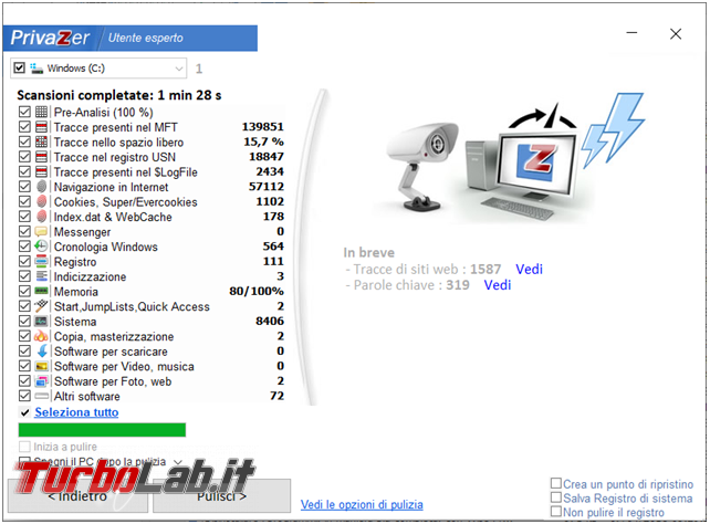 Privazer avrai pulizia completa sistema operativo massima privacy