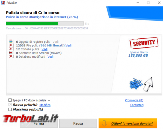 Privazer avrai pulizia completa sistema operativo massima privacy