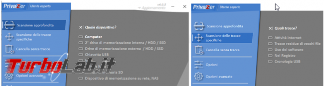 Privazer avrai pulizia completa sistema operativo massima privacy