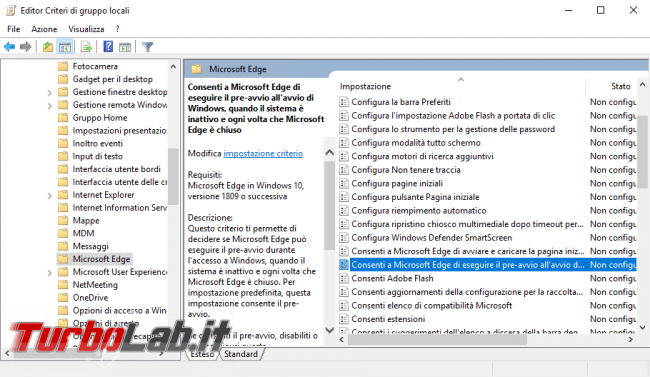 Processi MicrosoftEdge.exe MicrosoftEdgeCP.exe: come impedire, bloccare, disabilitare esecuzione automatica Microsoft Edge boot Windows 10 (AllowPrelaunch, AllowTabPreloading) - Mobile_zShot_1534360981