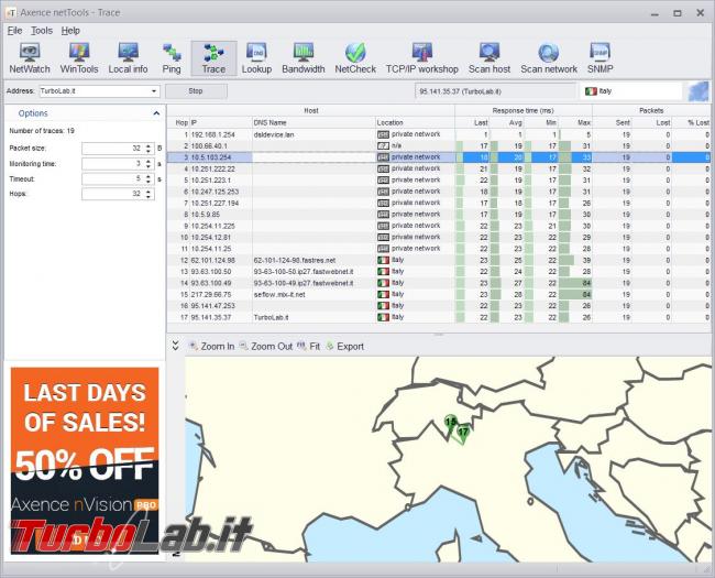 programma diagnostica rete si chiama Axence NetTools