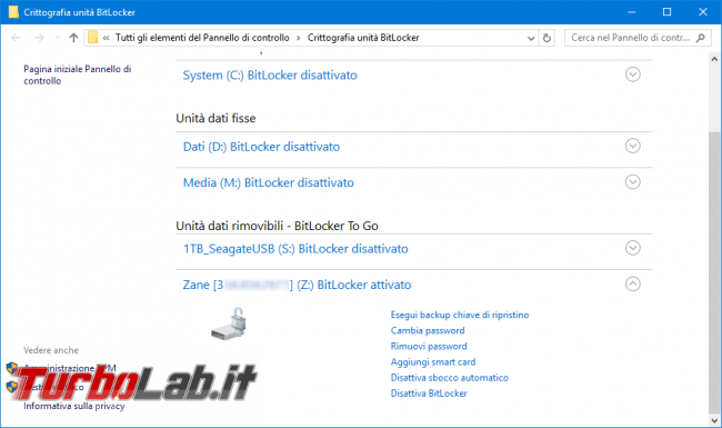 Proteggere password memoria/chiavetta USB, senza installare programmi aggiuntivi: guida BitLocker To Go Windows 10, Windows 8, Windows 7