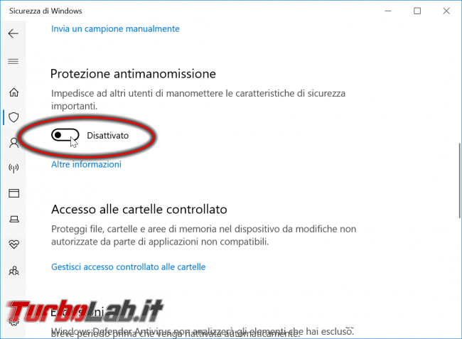 Proteggere Windows Defender aumentare sicurezza: come attivare Protezione antimanomissione Windows 10 - zShotVM_1551298604