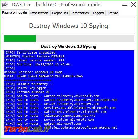 Proteggi maggiormente privacy, quando utilizzi Windows 10, limita quantità dati inviati Microsoft