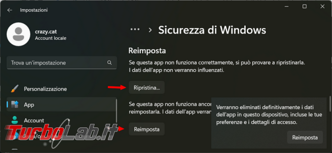 protezione antimanomissione Windows Defender è disattivata ed è gestita dall’amministratore