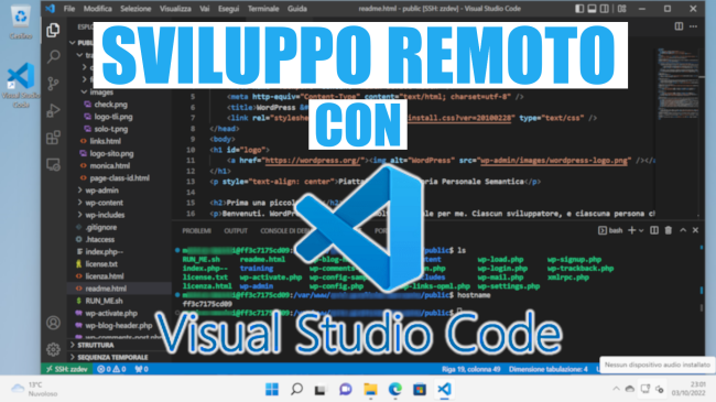 Questa settimana TLI (07 settembre 2024) - SVILUPPO remoto con visual studio code spotlight Questa settimana TLI (07 settembre 2024) - SVILUPPO remoto con visual studio code spotlight