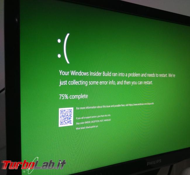 Questa settimana TLI (14 luglio 2018) - windows 10 bsod green crash Questa settimana TLI (14 luglio 2018) - windows 10 bsod green crash