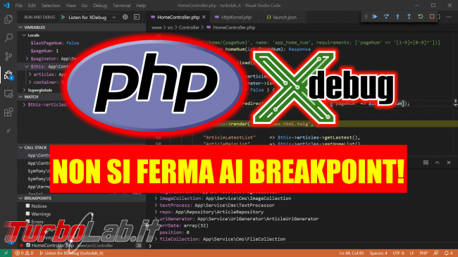 Questa settimana TLI (31 agosto 2024) - xdebug non ferma breakpoint