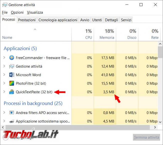 QuickTextPaste permette incollare qualsiasi testo predefinito schermate programmi Windows