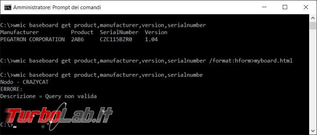 Raccogliere informazioni computer direttamente prompt comandi wmic