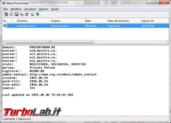 Raccogliere informazioni sito Internet gestore