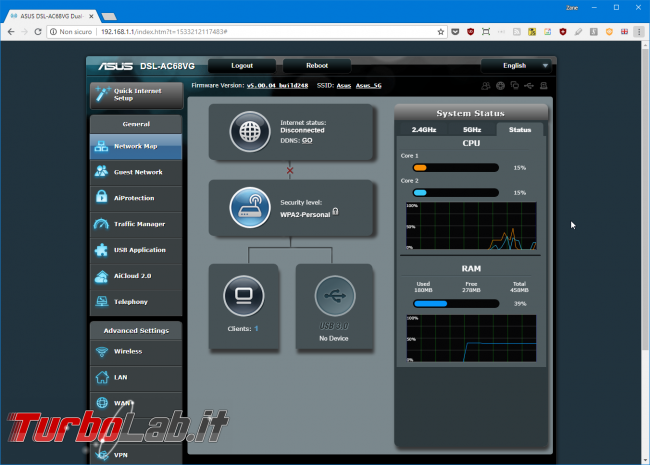 Recensione modem/router Asus DSL-AC68VG: massima potenza fascia alta (video) - Mobile_zShot_1533212242