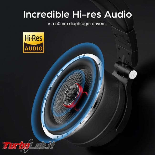 Recensione OneOdio Monitor 60: cuffie monitor economiche DJ musicisti - OneOdio Monitor 60 Professional Monitor Wired Headphones Hi-Res Audio (7)