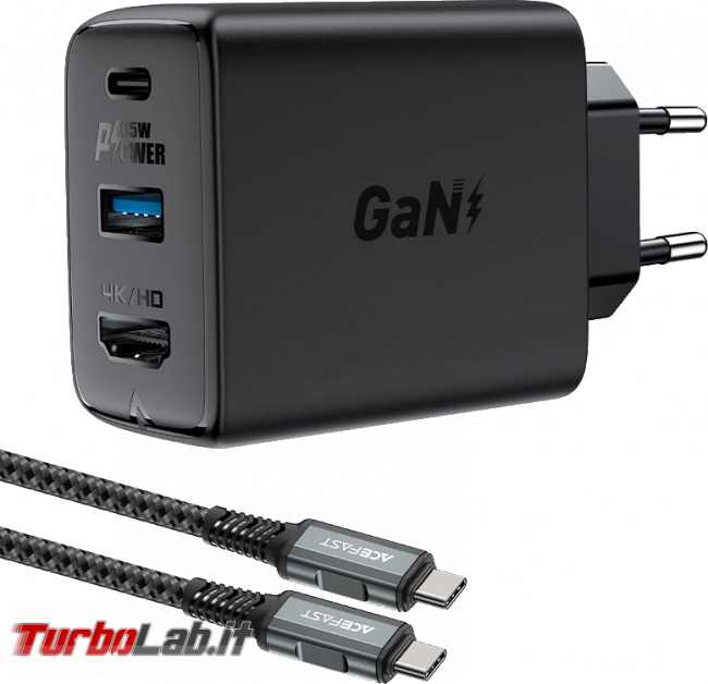 Recensione prova: caricatore-hub ACEFAST A17 65 W uscita video HDMI - caricatore ACEFAST A17
