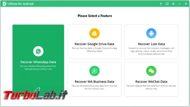 Recuperare messaggi cancellati WhatsApp UltData - recover-whatsapp-data-feature