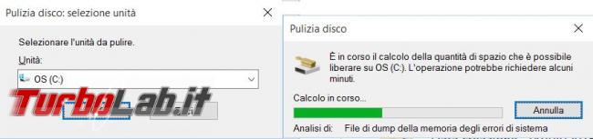 Recuperare spazio disco fisso dopo l’aggiornamento Windows 10