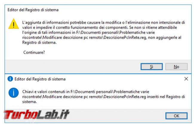 registro configurazione Windows, come modificare, cancellare, inserire chiavi registro