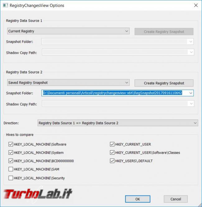 Registry Changes View visualizza
 modifiche registro configurazione Windows