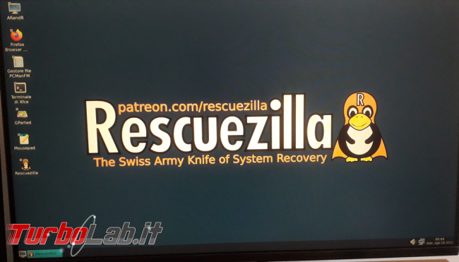 Rescuezilla coltellino svizzero clonazione ripristino immagini backup