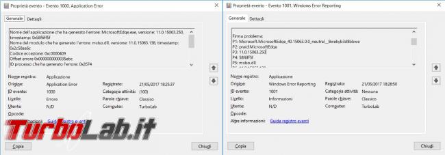 Resettare impostazioni Microsoft Edge reinstallarlo quando va crash