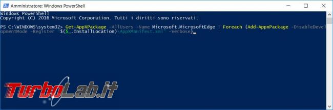 Resettare impostazioni Microsoft Edge reinstallarlo quando va crash