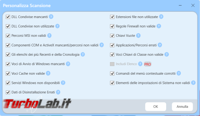 Revo Registry Cleaner pulitore registro configurazione Windows