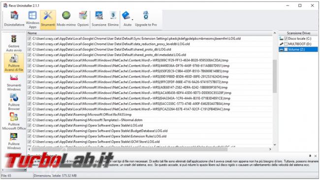 Revo Uninstaller disinstalla programmi maniera più completa