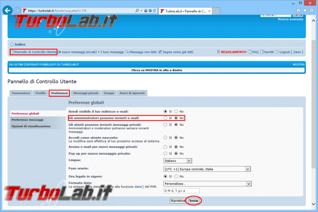 Ricevere &quot;TurboLab.it&quot; via email: Come dis/iscriversi newsletter - iscrizione newsletter