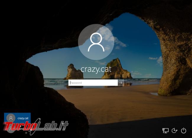 Richiedere utente password login Windows 10 (nascondere nome account ultima persona ha utilizzato computer, dontdisplaylastusername)
