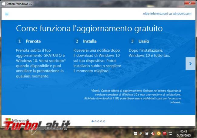 Rimuovere icona avviso dell’aggiornamento Windows 10