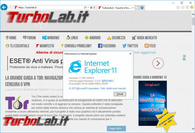 Rimuovere Internet Explorer Windows 10: guida disinstallare IE modo pulito corretto - internet explorer 11 in windows 10