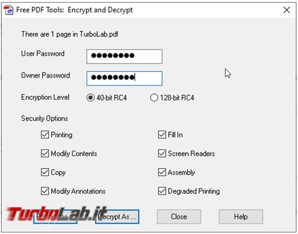 Rimuovere password d'apertura protezioni file PDF