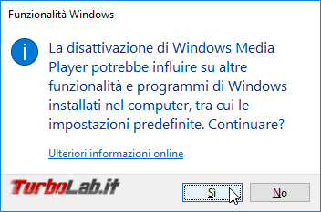 Rimuovere Windows Media Player Windows 10: guida disinstallare WMP modo pulito corretto