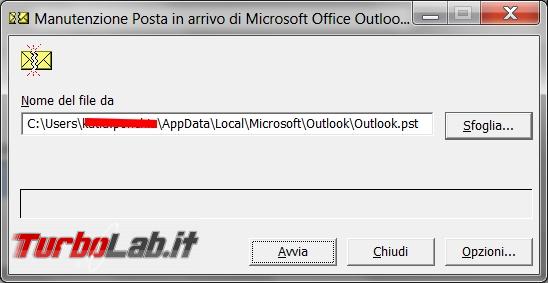 Riparare archivi pst posta microsoft outlook