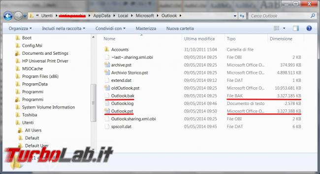 Riparare archivi pst posta microsoft outlook