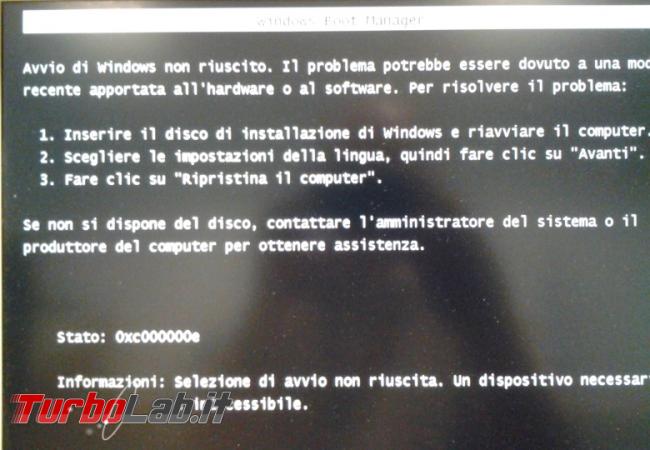 Riparare boot Windows 7 Dvd d'installazione