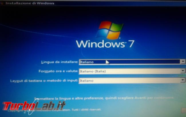 Riparare boot Windows 7 Dvd d'installazione